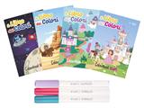 Kit libro dei colori + 3 pennarelli Colourbook 24pz