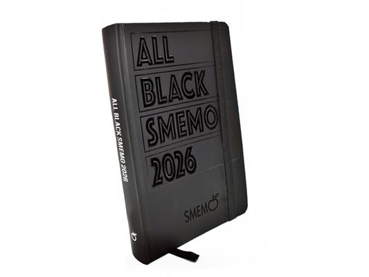 Agenda Smemoranda 2026 12 mesi giornaliera All Black