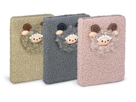 Notebook in peluche Sheep 13x18 Lebez