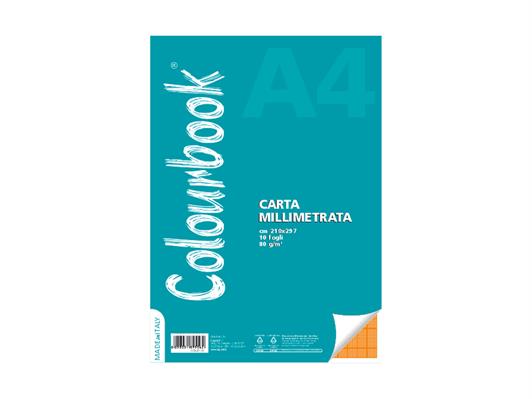Blocco A4 carta millimetrata 10 fogli Colourbook