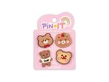 Set Pin It 4pz. - Teddy Bear