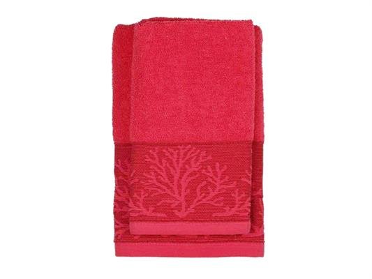 Set spugna Jacquard 2pz - Rosso