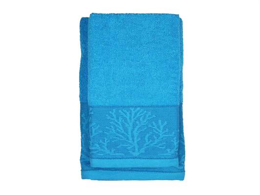 Set spugna Jacquard 2pz - Turchese