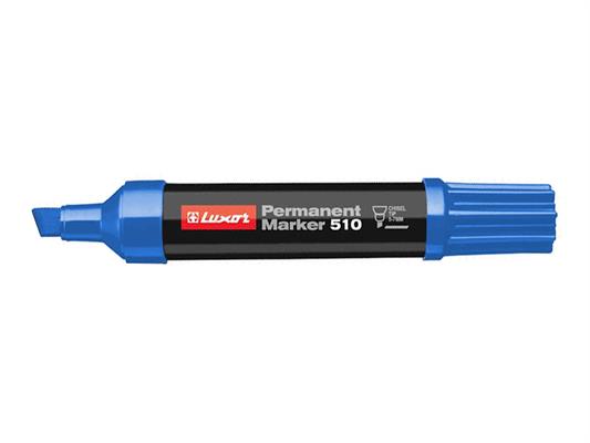 Marker permanente N-510 Luxor punta scalpello - Blu