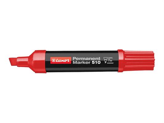 Marker permanente N-510 Luxor punta scalpello - Rosso