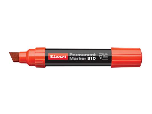 Marker permanente N-810 Luxor punta scalpello - Rosso