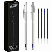 Gift Box BIC Cristal Re’New: 2 penne + 4 refill (blu/nero)