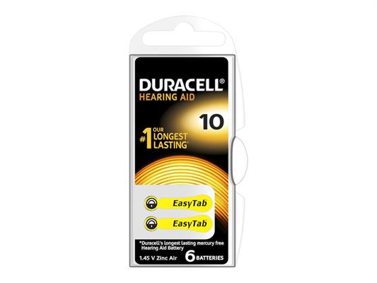 Pile Duracell Easy Tab 10 - Per Acustica - 6 pezzi