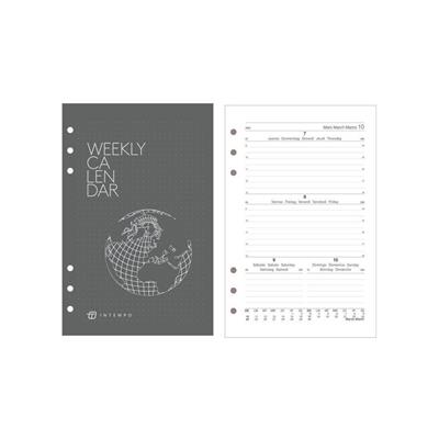 Ricambio agenda settimanale INtempo 15x21 cm bianco