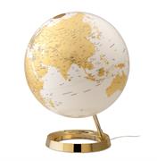 Globo Luminoso Metal Gold cm 30 – Mappamondo Decorativo con Base Dorata