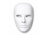 Maschera viso media bianca in plastica 13x22 – Carnival Toys – 12 Pezzi