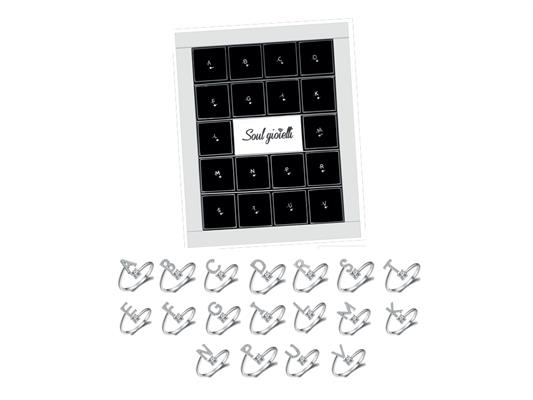 Espositore Soul Gioielli – 18 Anelli con Lettere Incise