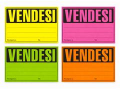 Cartello “Vendesi” Fluorescente Colourbook – 25 Pezzi Assortiti
