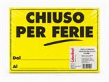 Cartello “Chiuso per Ferie” Fluorescente Colourbook – 25 Pezzi Assortiti
