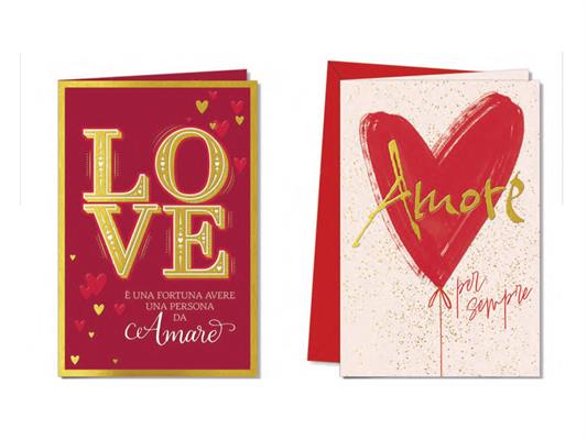 Biglietto Love Bianco e Oro – 2 Soggetti