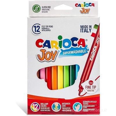 Pennarelli Carioca Joy punta fine 2.6mm lavabili – 12 AS scatola