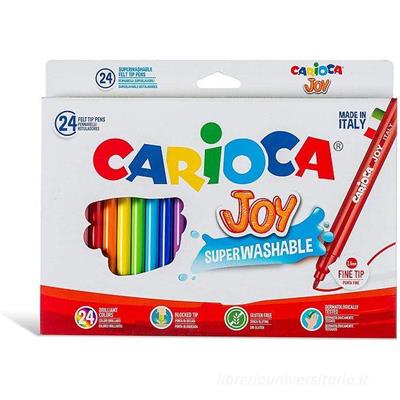 Pennarelli Carioca Joy punta fine 2,6mm lavabili – 24 pz set