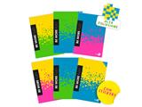 Maxi Quaderni Be More Fluo 24+1 Quadretti 5mm 100 g – Alta foliatura – Con stickers