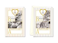 Biglietti auguri anniversario con rotella interattiva assortiti – 12 pz