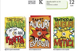 Biglietti compleanno teen numeri 11-19 grafica pop 12 pezzi