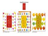 Biglietti Compleanno con Applicazione Oro – Conf. 12 Pz