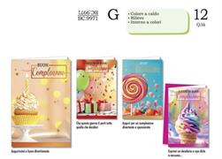 Biglietti Compleanno Rilievo Oro – Conf. 12 Pz