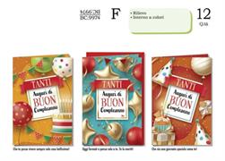 Biglietto Compleanno con Rilievo TANTI Auguri – 12 pz