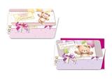 Biglietto Battesimo Rosa con Portasoldi Cromo BT.9947