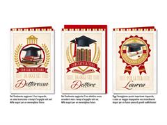Biglietti laurea con cappello e libri – soggetti assortiti