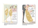 Biglietti auguri nozze glitter oro eleganti assortiti 12 pz set