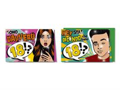 Biglietti 18 Anni Fumetto Pop Art – 12 pz Cromo