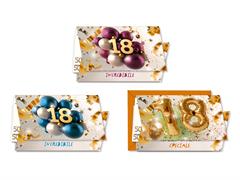 Biglietti 18 anni con porta soldi e buste – 12 pz