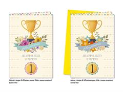 Biglietti auguri anniversario kraft grafica moderna assortita – 12 pz