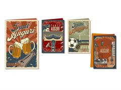 Biglietto Auguri Uomo Vintage – Cromo