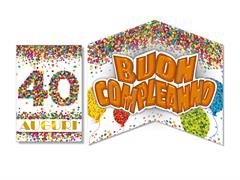 Biglietto Pop-Up 40 Anni Cromo – Conf. 6 pz