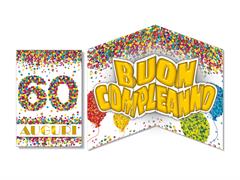Biglietto Auguri 60 Anni Pop Up – Confezione 6 pezzi