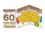 Biglietto Auguri 60 Anni Pop Up – Confezione 6 pezzi