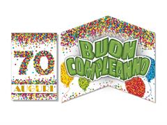 Biglietto Pop-Up 70 Anni Cromo – Conf. 6 pz