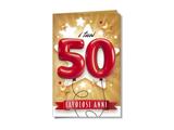 Biglietto 50 Anni con Palloncini – 12 pezzi