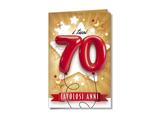 Biglietto Auguri 70 Anni con Stelle e Palloncini – “I tuoi favolosi 70”
