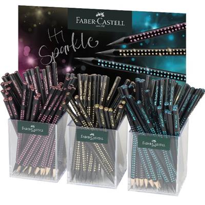 Set 3 Barattoli Matite Sparkle Midnight 144 Pz Faber-Castell