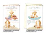 Biglietti Comunione e Cresima con calice simboli religiosi – 12 pz