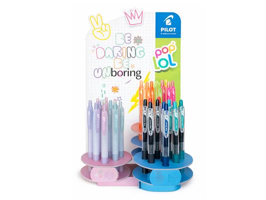 Espositore Penne Pilot Pop’Lol G-2 0,7 Gel Mix Colors Assortiti – 84 Pezzi