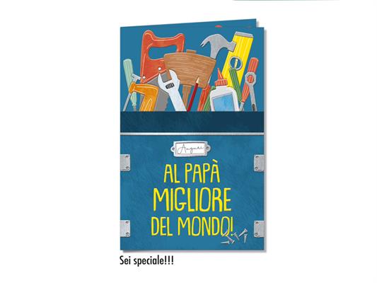 Biglietto Auguri Papà Al Papà Migliore del Mondo – Confezione 6 Pz