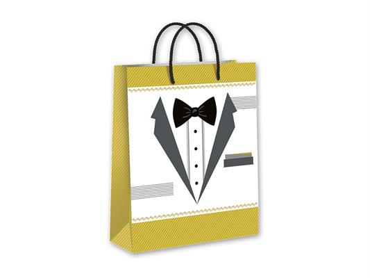 Shopper abito maschile 32x26x13 cm carta – Confezione 6 pz