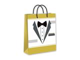 Shopper abito maschile 32x26x13 cm carta – Confezione 6 pz