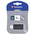 Chiavetta USB 8 GB Verbatim 2.0 PinStripe Nera