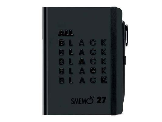 Agenda Smemoranda giornaliera 12 mesi nero elastico – 4 pz set