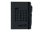 Agenda Smemoranda giornaliera 12 mesi nero elastico – 4 pz set
