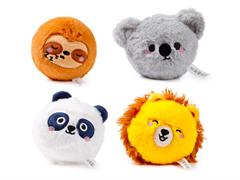 Palla Pazza Rimbalzante in Peluche Animali Dolci Puckator – Fantasia 1 – 12 Pezzi